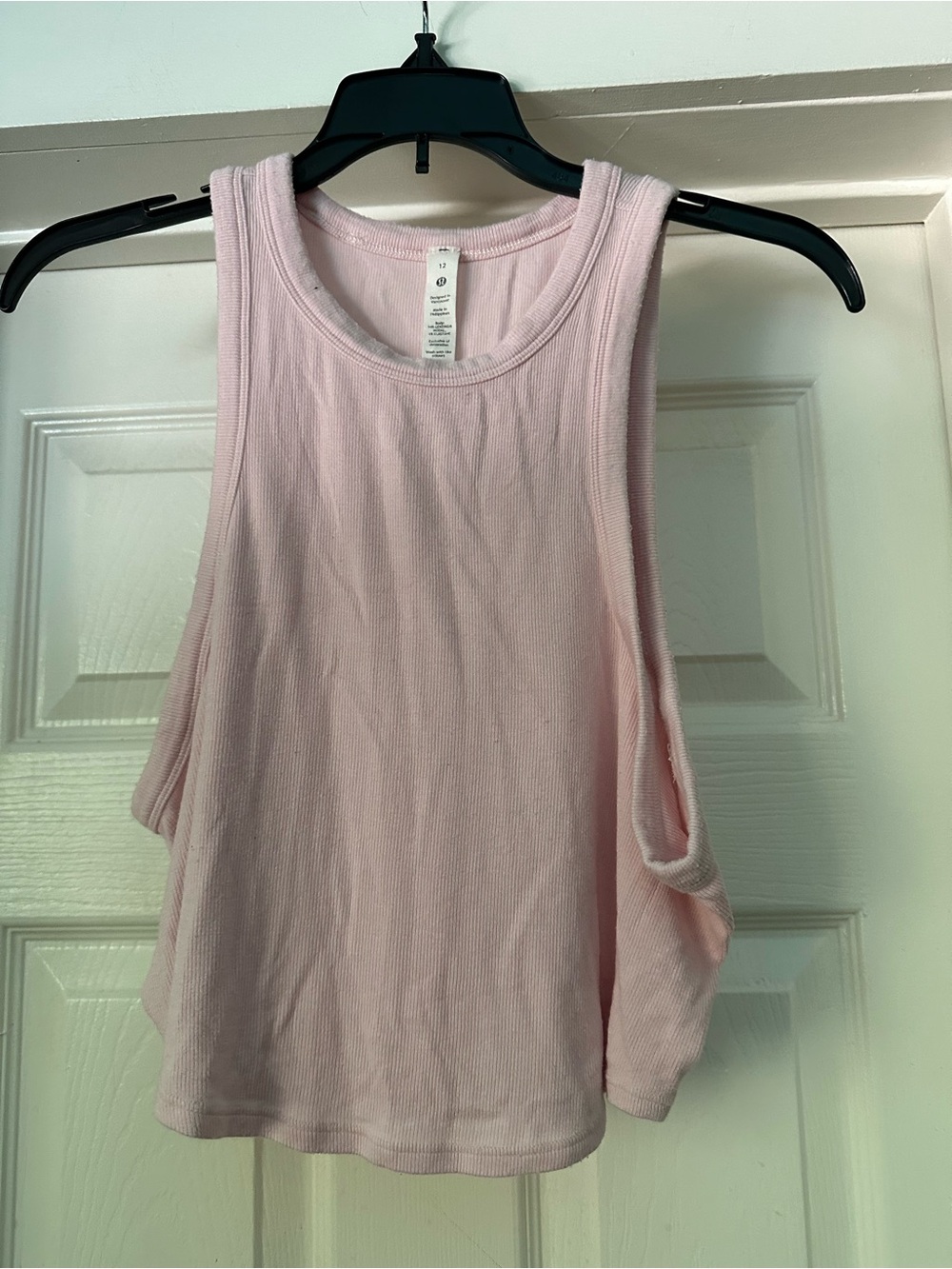lululemon athletica Pale Pink Ribbed Muscle Tank